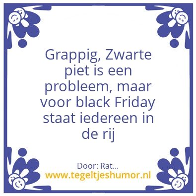 Tegeltje: Zwarte piet