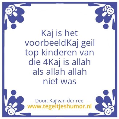 Tegeltje: Het idool