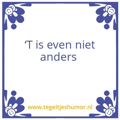Tegeltje: Unidex