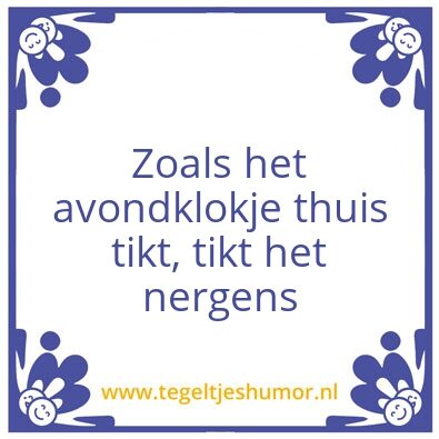 Tegeltje: Avondklok