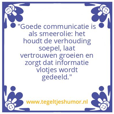 Tegeltje: communicatie