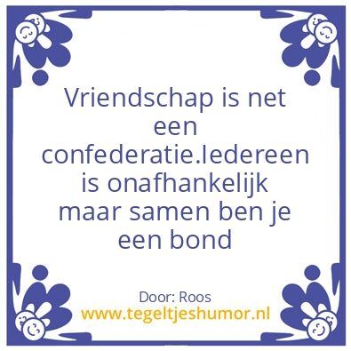 Tegeltje: Vriendschap