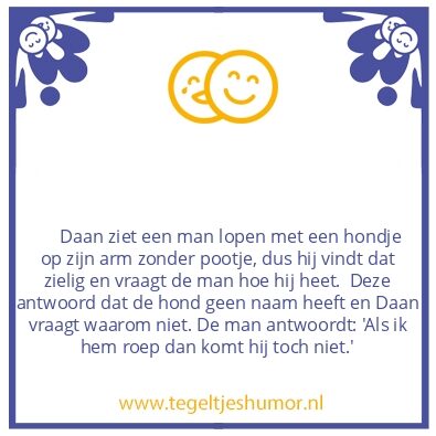 Tegeltje: Hondje