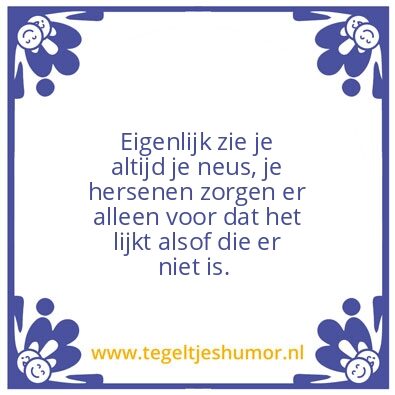 Tegeltje: Neus