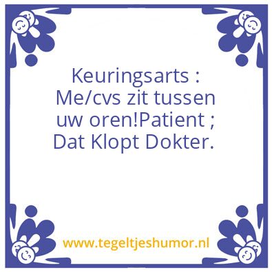 Tegeltje: Me/cvs