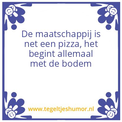 Tegeltje: Pizza