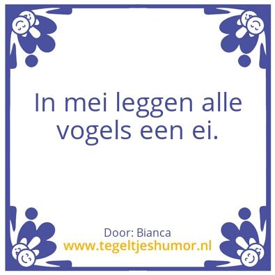 Tegeltje: proef