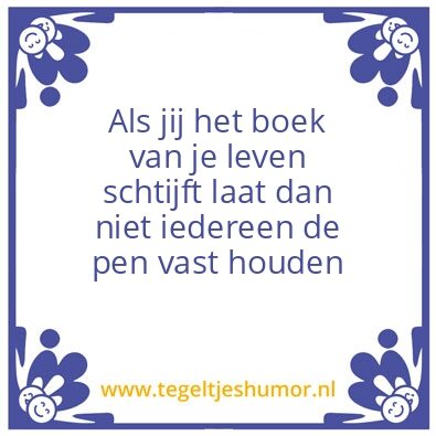 Tegeltje: De pen