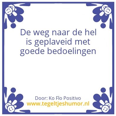 Tegeltje: Dus: