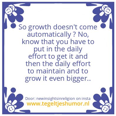 Tegeltje: Growth.