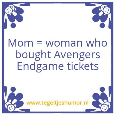 Tegeltje: Mom
