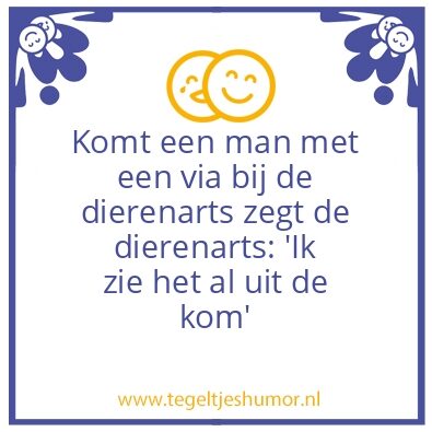 Tegeltje: Uit de kom