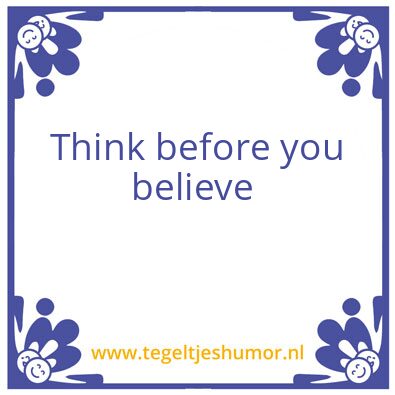 Tegeltje: Think