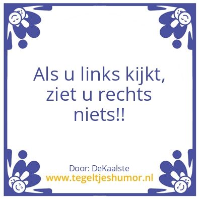 Tegeltje: Links/rechts