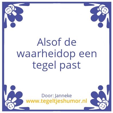 Tegeltje: Beste