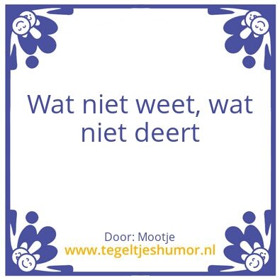 Tegeltje: Mootje