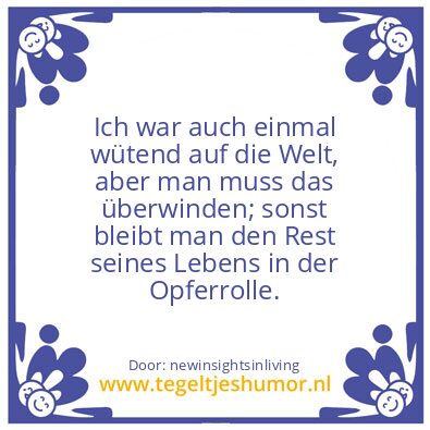 Tegeltje: angry on the world