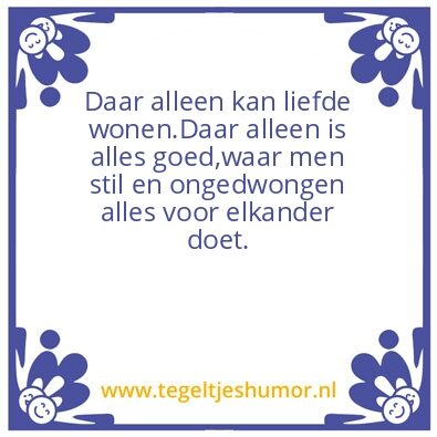 Tegeltje: Liefde