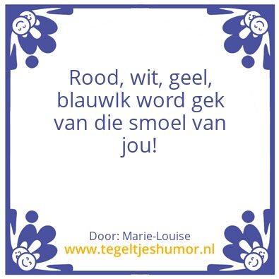 Tegeltje: Gek