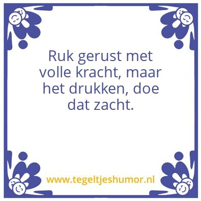 Tegeltje: !