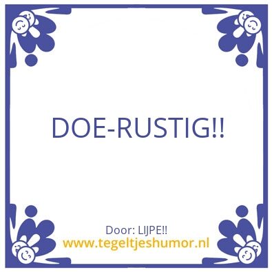 Tegeltje: LIJPE