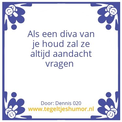 Tegeltje: Diva