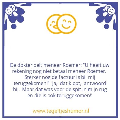 Tegeltje: Rekening