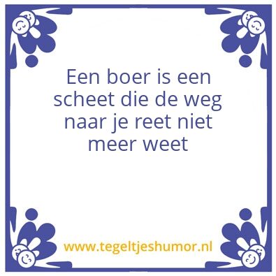 Tegeltje: Boer