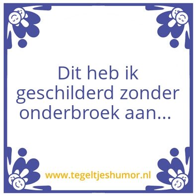 Tegeltje: Schilderen
