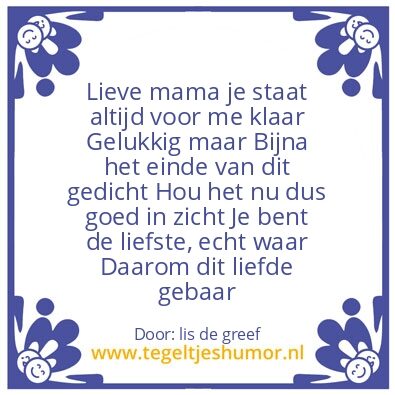 Tegeltje: wendy