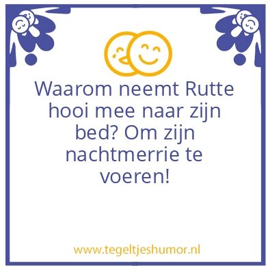 Tegeltje: rutte