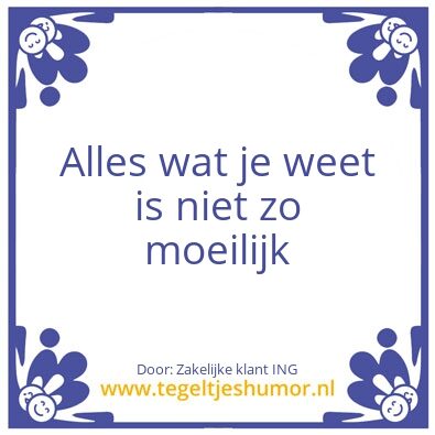 Tegeltje: Klant: