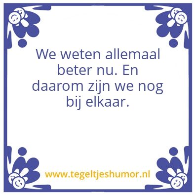 Tegeltje: Bij elkaar