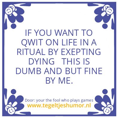 Tegeltje: nobody tells me what to do