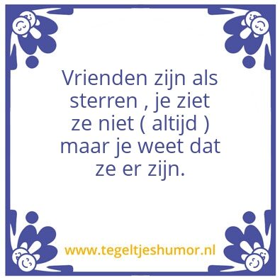 Tegeltje: Vrienden