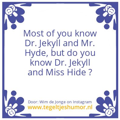 Tegeltje: The real reason