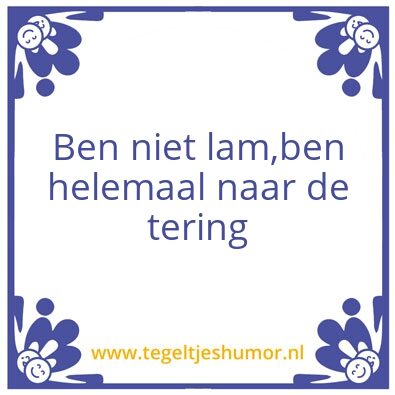 Tegeltje: A