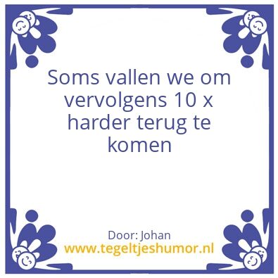 Tegeltje: Vallen