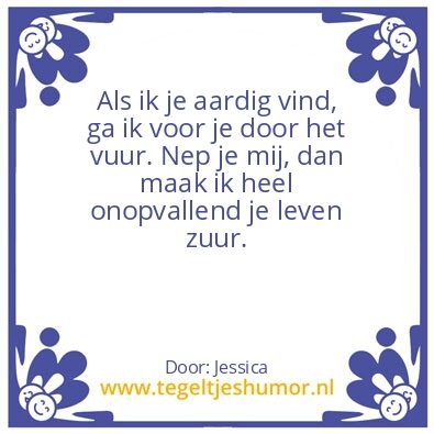 Tegeltje: Wen er maar aan.