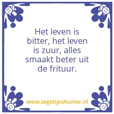 Tegeltje: frituur