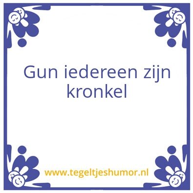 Tegeltje: Kronkel