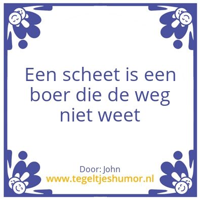 Tegeltje: Een scheet