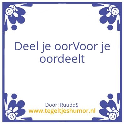Tegeltje: Aandacht