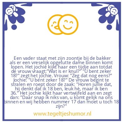 Tegeltje: De bakker