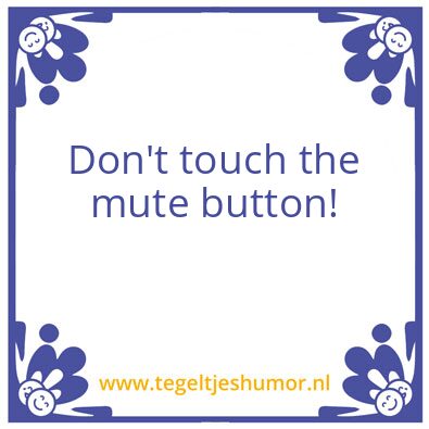 Tegeltje: Mute