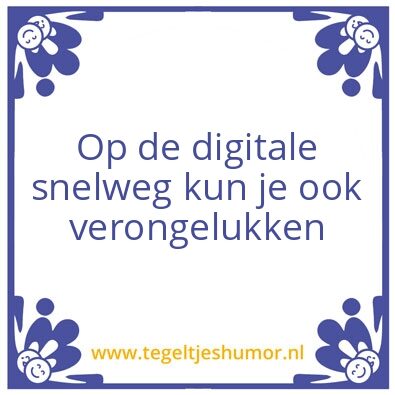 Tegeltje: Snelweg