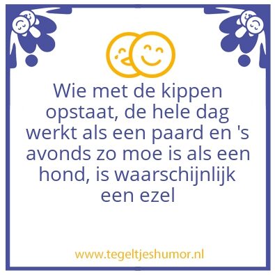 Tegeltje: ezel