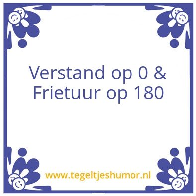 Tegeltje: Frituur