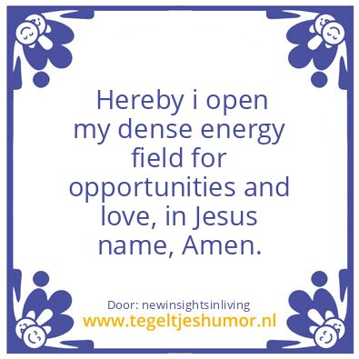 Tegeltje: energy field