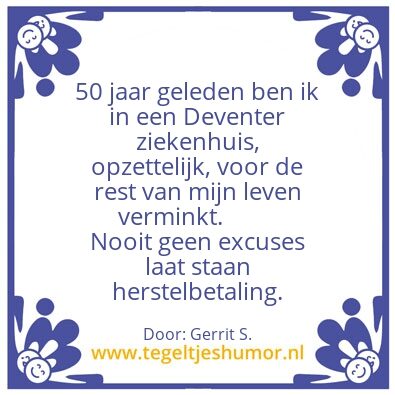 Tegeltje: Ik ben Gerrit.